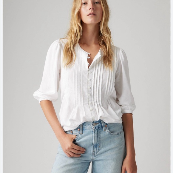 Levi's Tops - Linen Blend Blouse - White Levi's® US
